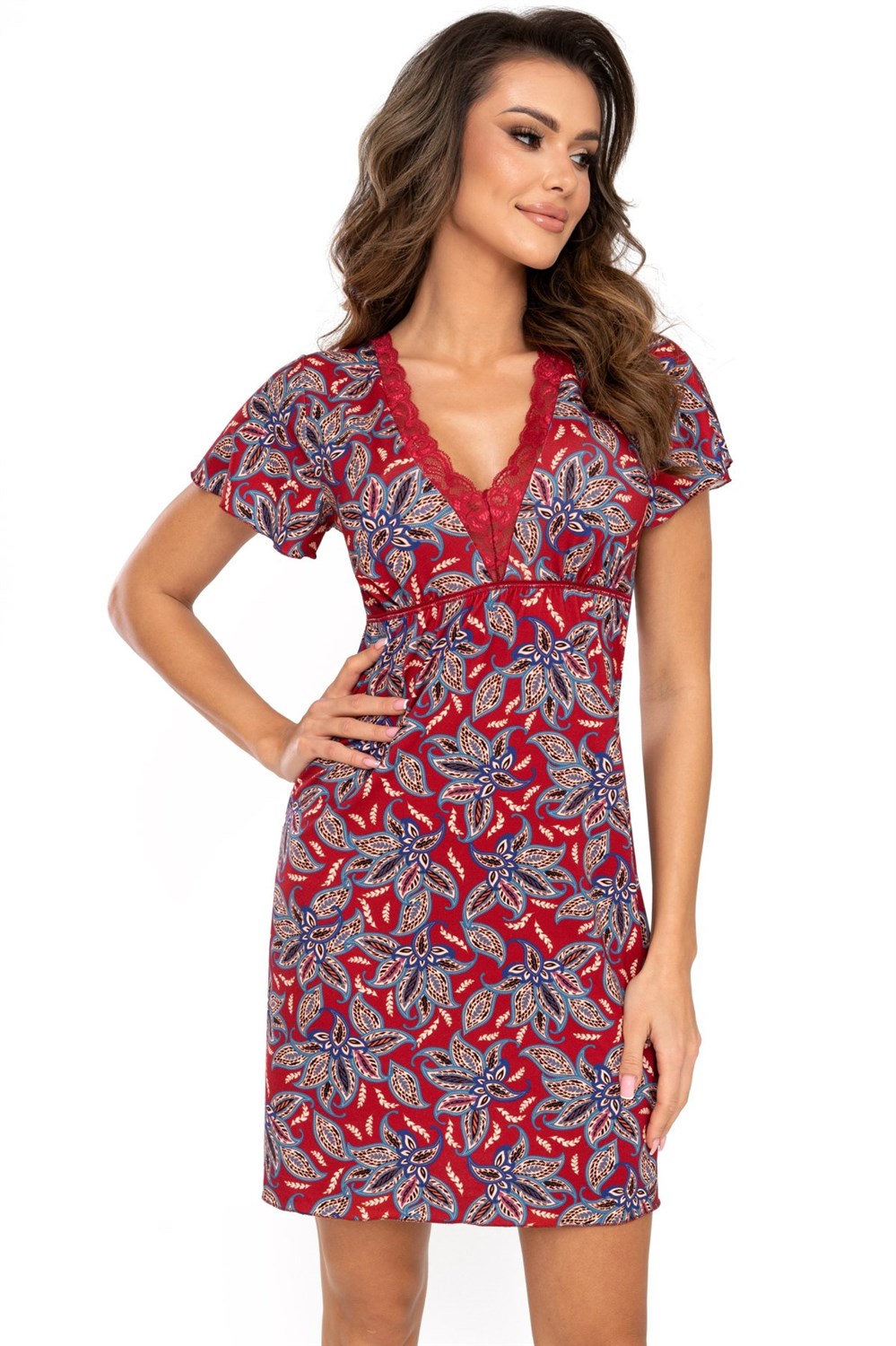 Noční košilka Donna Rita Barva: Bordó, Velikost: S