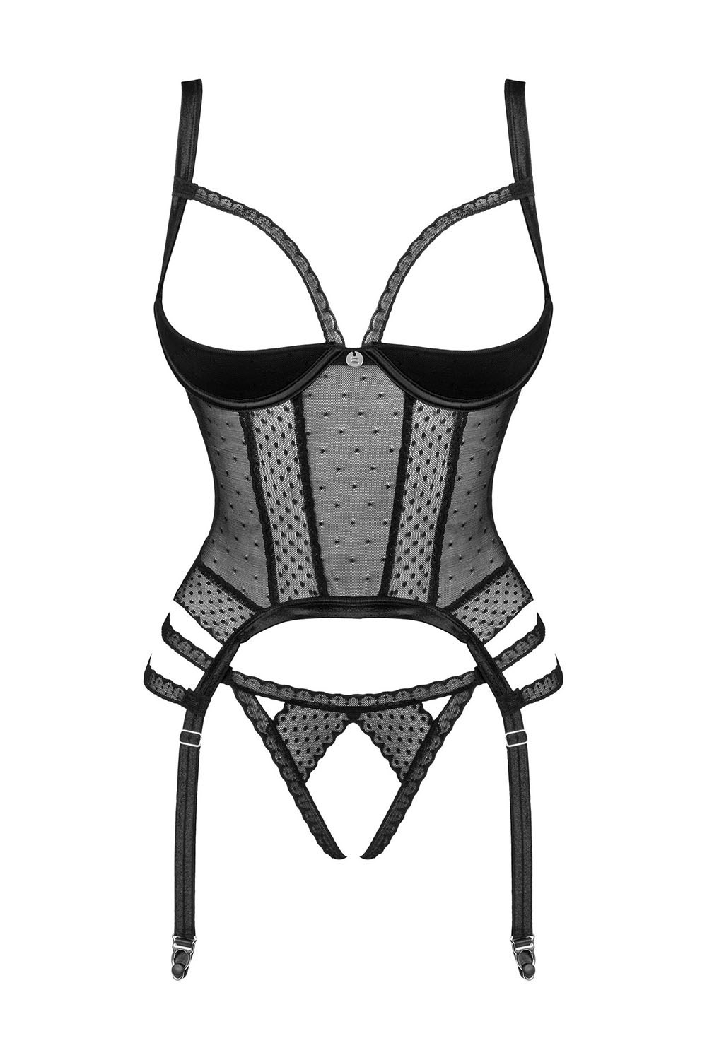 Korzet Obsessive Lanelia corset Barva: Černá, Velikost: XS/S
