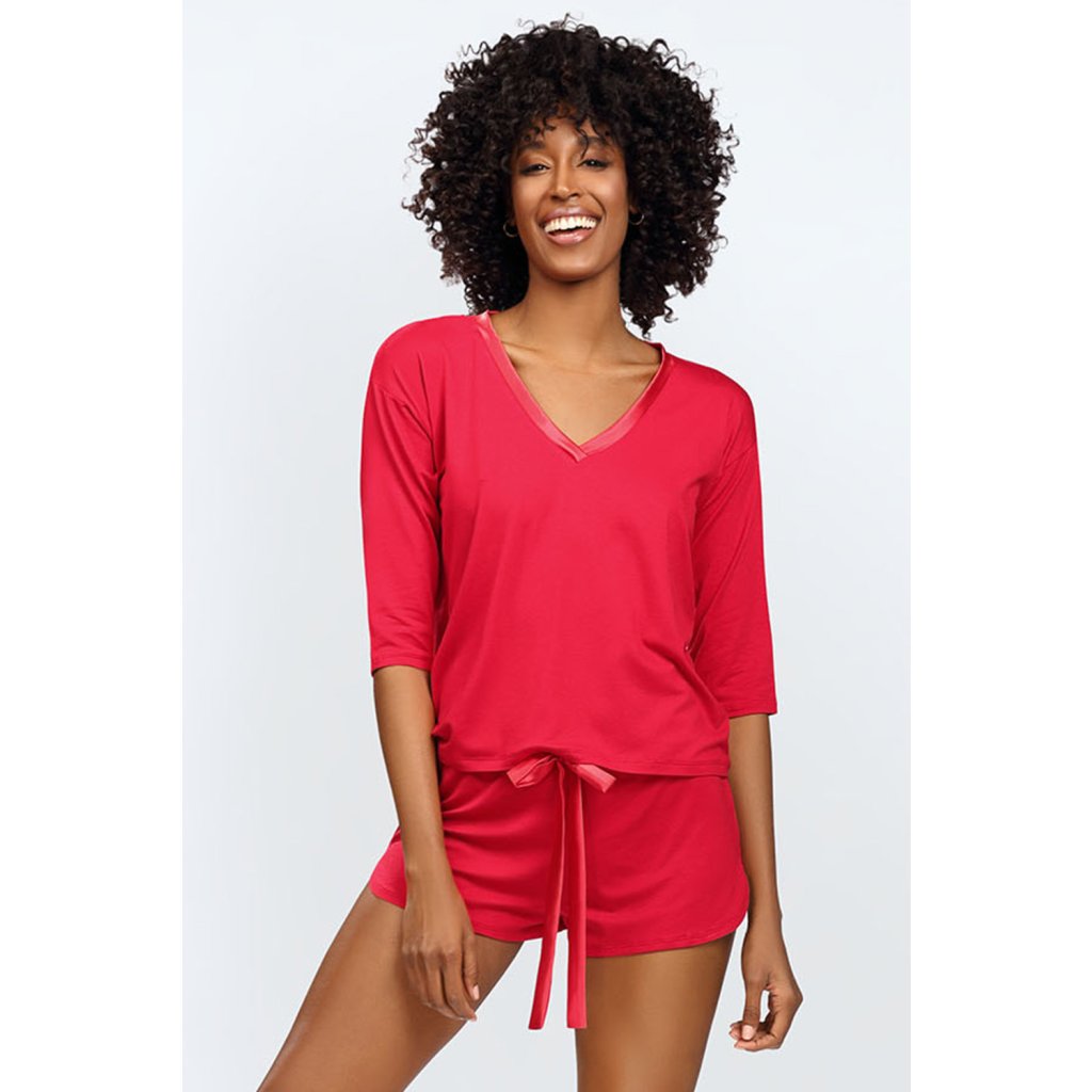 Komplet Dkaren Edith Barva: Červená, Velikost: L