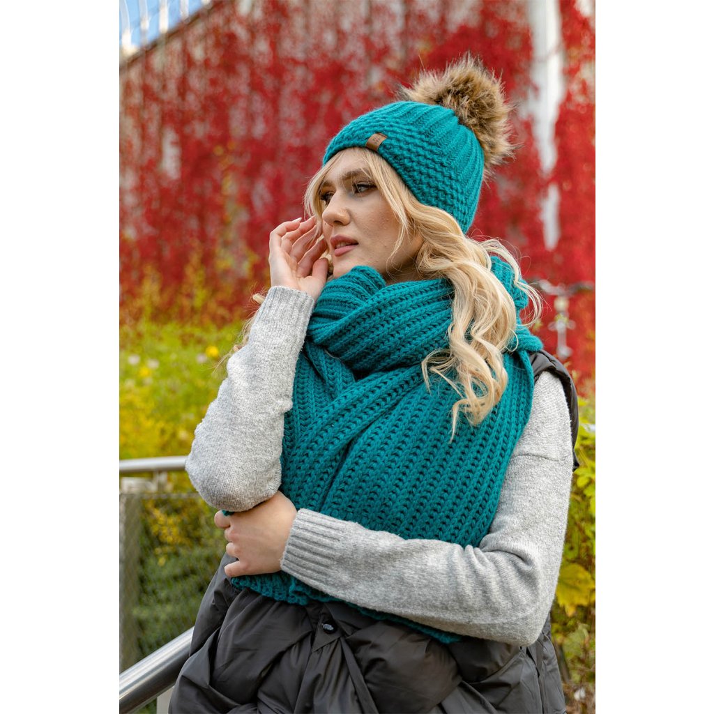 Šála Vivisence 7016S - výprodej Barva: Tyrkysová, Velikost: UNI