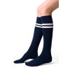 Podkolenky Steven 072 bawełniane z paskami (Velikost 35-37, Barva Modrá - tmavě)