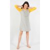 Dámská noční košile s tříčtvrtečním rukávem Úsměv (Barva Šedá, Velikost S)