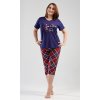 Dámské pyžamo kapri Forever (Barva Modrá - tmavě, Velikost 4XL)
