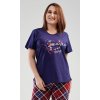 Dámské pyžamo kapri Forever (Barva Modrá - tmavě, Velikost 4XL)