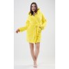 Dámský župan krátký s kapucí Citron (Barva Žlutá, Velikost S)