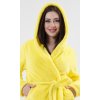 Dámský župan krátký s kapucí Citron (Barva Žlutá, Velikost S)