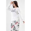 Dámské pyžamo dlouhé Sleep well (Barva Bílá, Velikost XL)