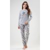 Dámské pyžamo dlouhé Tygřík (Barva Modrá, Velikost XL)