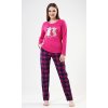 Dámské pyžamo dlouhé Love story (Barva Růžová - tmavě, Velikost XL)