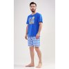 Pánské pyžamo šortky Life is beer (Barva Modrá, Velikost M)