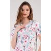 Dámská noční košile s krátkým rukávem Ellie (Barva Oranžová, Velikost S)
