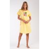 Dámské domácí šaty s krátkým rukávem Kačenka (Barva Žlutá, Velikost S)