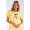 Dámské domácí šaty s krátkým rukávem Kačenka (Barva Žlutá, Velikost S)