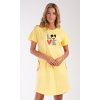 Dámské domácí šaty s krátkým rukávem Kačenka (Barva Žlutá, Velikost S)