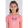 Dětská noční košile s krátkým rukávem Motýl (Barva Oranžová, Velikost 15/16)