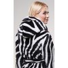 Dámský župan krátký s kapucí Zebra (Barva Černá, Velikost S)