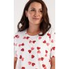 Dámské domácí šaty s krátkým rukávem Valentýna (Barva Červená, Velikost 4XL)