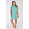 Dámská noční košile s krátkým rukávem Alenka (Barva Zelená, Velikost M)