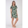 Dámská noční košile s krátkým rukávem Michaela (Barva Zelená, Velikost M)