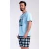 Pánské pyžamo šortky Wander (Barva Modrá - světle, Velikost M)
