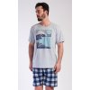 Pánské pyžamo šortky Wander (Barva Modrá - světle, Velikost M)