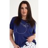 Dámské pyžamo kapri Butterfly (Barva Modrá - tmavě, Velikost 3XL)