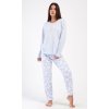 Dámské pyžamo dlouhé Nature (Barva Modrá - světle, Velikost 2XL)