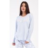 Dámské pyžamo dlouhé Nature (Barva Modrá - světle, Velikost 2XL)