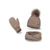 Sada Pamami 17549+14603+20680 - čepice + šála + palčáky (Velikost UNI, Barva Červená)