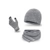 Sada Pamami 14001+15102+16180 - čepice + šála + rukavice (Velikost UNI, Barva Šedá - tmavě)
