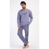 Pánské pyžamo dlouhé Jakub (Barva Šedá - tmavě, Velikost M)