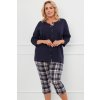 Dámské pyžamo Italian Fashion Dona r.3/4 sp.3/4 (Velikost XL, Barva Modrá - tmavě)