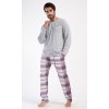 Pánské pyžamo dlouhé Marek (Barva Šedá, Velikost 2XL)