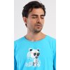 Pánské pyžamo dlouhé Ice party (Barva Tyrkysová, Velikost 2XL)