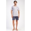 Pánské pyžamo šortky Pedro (Barva Šedá, Velikost M)