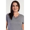 Dámská noční košile s krátkým rukávem Pavlína (Barva Šedá, Velikost 3XL)