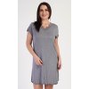 Dámská noční košile s krátkým rukávem Pavlína (Barva Šedá, Velikost 3XL)