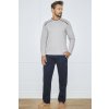 Pánské pyžamo Italian Fashion Zbyszek dł.r. dł.sp. (Velikost M, Barva Modrá - tmavě)