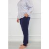 Dámské pyžamo Italian Fashion Jovita dłr. dł.sp (Velikost L, Barva Modrá - tmavě)