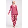 Dámské pyžamo dlouhé Pink bear (Barva Růžová - tmavě, Velikost S)