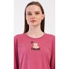 Dámské pyžamo dlouhé Pink bear (Barva Růžová - tmavě, Velikost S)