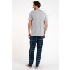 Pánské pyžamo Italian Fashion Ruben kr.r. dł.sp. (Velikost XL, Barva Šedá)