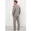 Pánské pyžamo Italian Fashion Ludwik dł.r. dł.sp. (Velikost L, Barva Šedá)
