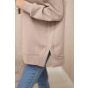 Zateplená mikina Eco s rozparkem na boku (Velikost UNI, Barva Béžová)