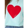 Bavlněné triko Wanda s potiskem srdce (Velikost UNI, Barva Modrá)
