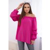 Španělská halenka Kiwi s ozdobnými rukávy (Velikost UNI, Barva Růžová - tmavě)
