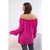 Španělská halenka Kiwi s ozdobnými rukávy (Velikost UNI, Barva Růžová - tmavě)