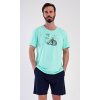 Pánské pyžamo šortky Pavel (Barva Tyrkysová, Velikost M)