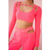 Sada Ayva - top + legíny (Velikost UNI, Barva Růžová)
