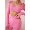 Sada Ayva - top + legíny (Velikost UNI, Barva Růžová)
